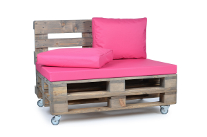 Palettenrueckenkissen Nylongewebe 60x44x20 pink