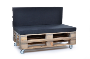 Palettenrückenkissen Sunline Uni 120x42x8 schwarz-1