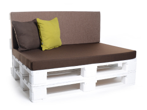 Palettenkissen-Matratzenkissen-Softline 120x42x8 braun