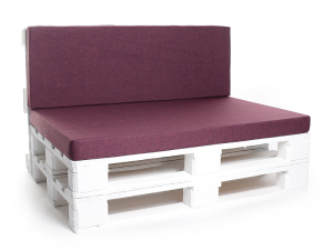 Palettenkissen-Matratzenkissen-Softline 120x42x8 violett