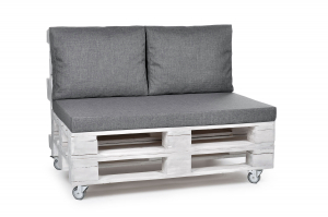 Paletten Rückenkissen-Softline 60x44x20 grau