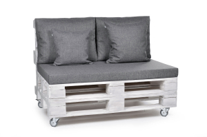 Paletten Rückenkissen-Softline 60x44x20 grau