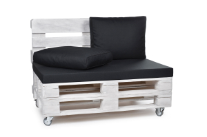 Paletten Rückenkissen-Softline 60x44x20 schwarz
