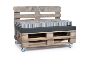 Palettenrückenkissen Sunline Stripes 120x42x8 anthrazit