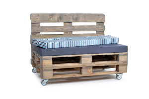 Palettenrückenkissen Sunline Stripes 120x42x8 blau