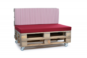 Palettenrückenkissen Sunline Stripes 120x42x8 bordeaux-1