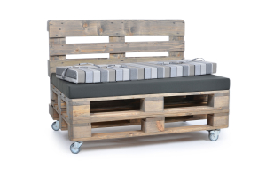 Palettenrückenkissen Sunline Stripes 120x42x8 taupe