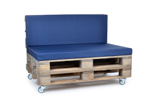 Palettenrueckenkissen Nylongewebe 120x42x8 marine