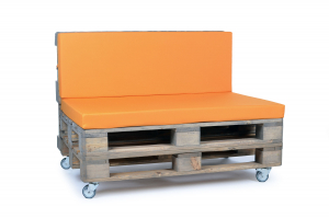 Palettenrueckenkissen Nylongewebe 120x42x8 orange