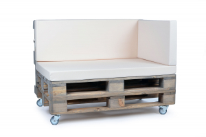 Palettenseitenkissen Nylongewebe 72x42x8 creme