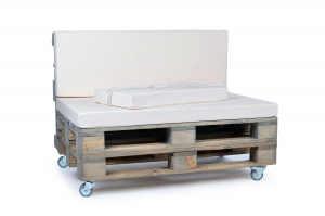 Palettenseitenkissen Nylongewebe 72x42x8 creme