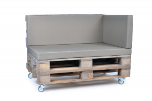 Palettenseitenkissen Nylongewebe 72x42x8 taupe