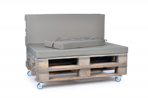 Palettenseitenkissen Nylongewebe 72x42x8 taupe