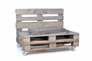 Palettenseitenkissen Nylongewebe 72x42x8 taupe