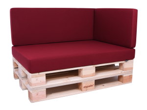 Palettenkissen Sunline Uni 60x42x8 Premium (Outdoor) bordeaux-2