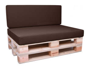 Palettenkissen Sunline Uni 60x42x8 Premium (Outdoor) braun
