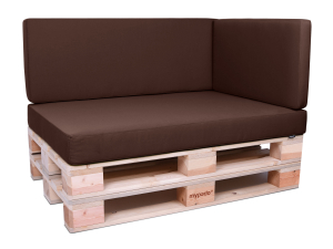 Palettenkissen Sunline Uni 80x60x12 Premium (Outdoor) braun-2