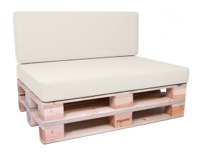 Palettenkissen Sunline Uni 60x42x8 Premium (Outdoor) creme