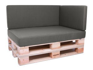 Palettenkissen Sunline Uni 72x42x8 Premium (Outdoor) grau