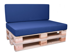 Palettenkissen Sunline Uni 60x42x8 Premium (Outdoor) marine