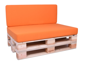 Palettenkissen Sunline Uni 60x42x8 Premium (Outdoor) orange
