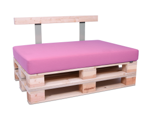 Palettenkissen Sunline Uni 80x60x12 Premium (Outdoor) pink