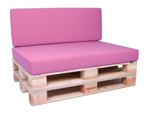 Palettenkissen Sunline Uni 60x42x8 Premium (Outdoor) pink