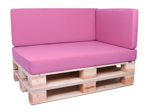 Palettenkissen Sunline Uni 72x42x8 Premium (Outdoor) pink