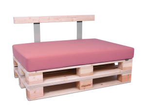 Palettenkissen Sunline Uni 80x60x12 Premium (Outdoor) rosa