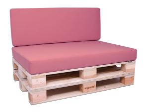Palettenkissen Sunline Uni 60x42x8 Premium (Outdoor) rosa