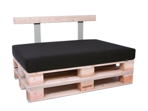 Palettenkissen Sunline Uni 72x42x8 Premium (Outdoor) schwarz-2