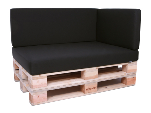 Palettenkissen Sunline Uni 60x42x8 Premium (Outdoor) schwarz-2