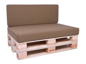 Palettenkissen Sunline Uni 60x42x8 Premium (Outdoor) taupe