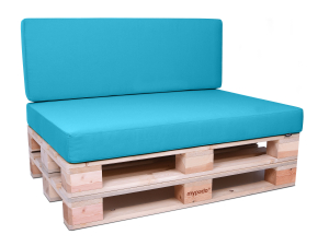Palettenkissen Sunline Uni 60x42x8 Premium (Outdoor) blau