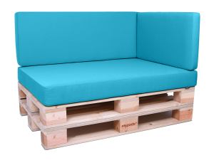 Palettenkissen Sunline Uni 72x42x8 Premium (Outdoor) blau