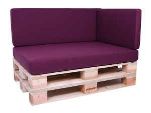 Palettenkissen Sunline Uni 72x42x8 Premium (Outdoor) purpur