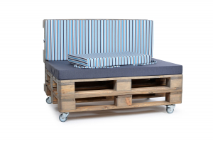 Palettenseitenrückenkissen Sunline Stripes 72x42x8 blau-1