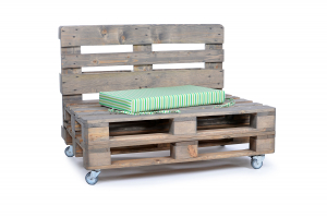 Palettenseitenrückenkissen Sunline Stripes 72x42x8 grün-2