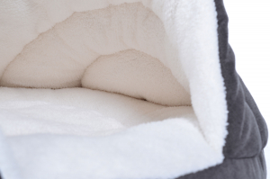 Hundebett Shell Comfort 120x120 cm grau-3