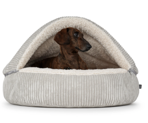 Hundebett Shell CORD SILBER