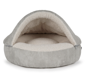 Hundebett Shell CORD SILBER