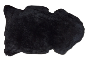 Teppich Naturbunt natur ungefärbt schwarz 80/90 cm
