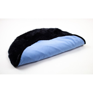 Teppich Hundebett Katzenbett Patch rund schwarz