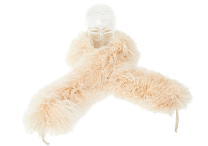 Tibet Lammfell Boa Schal beige weiss (Tops)