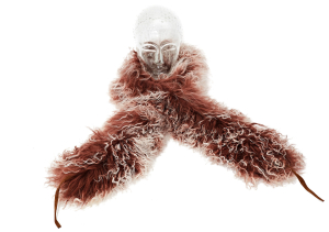 Tibet Lammfell Boa Schal braun (Tops)