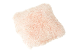 Tibet Lammfell Kissen Kissenbezug Pastell Apricot