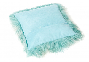 Tibet Lammfell Kissen Kissenbezug Mint (Tops) unten