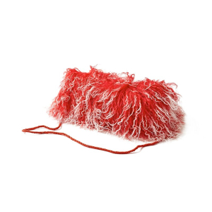 Tibet Lammfell Muff Handwaermer rot (Tops)