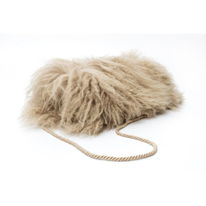 Tibet Lammfell Muff Handwaermer camel