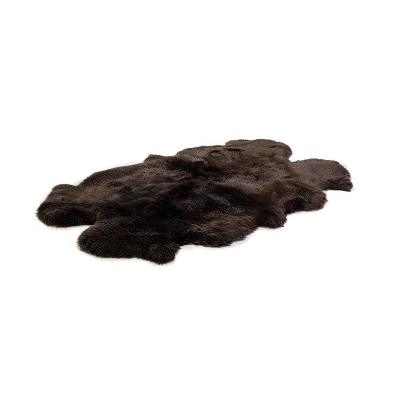 Schaffell Teppich 4 Fach 180 X 110 Cm Braun